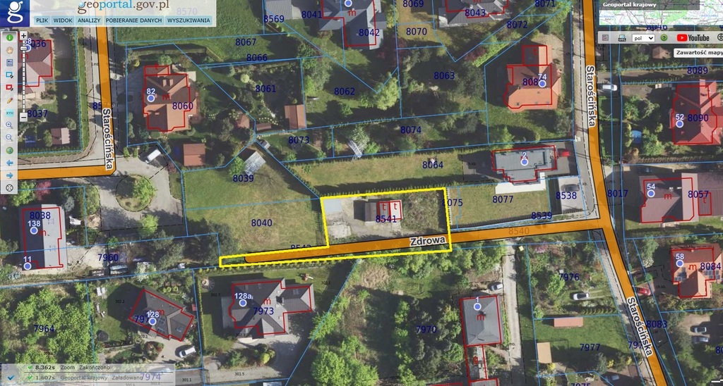 Działka budowlana 949&nbsp;m², Dąbrowa Górnicza, Kondratowicza - zdjęcie 3