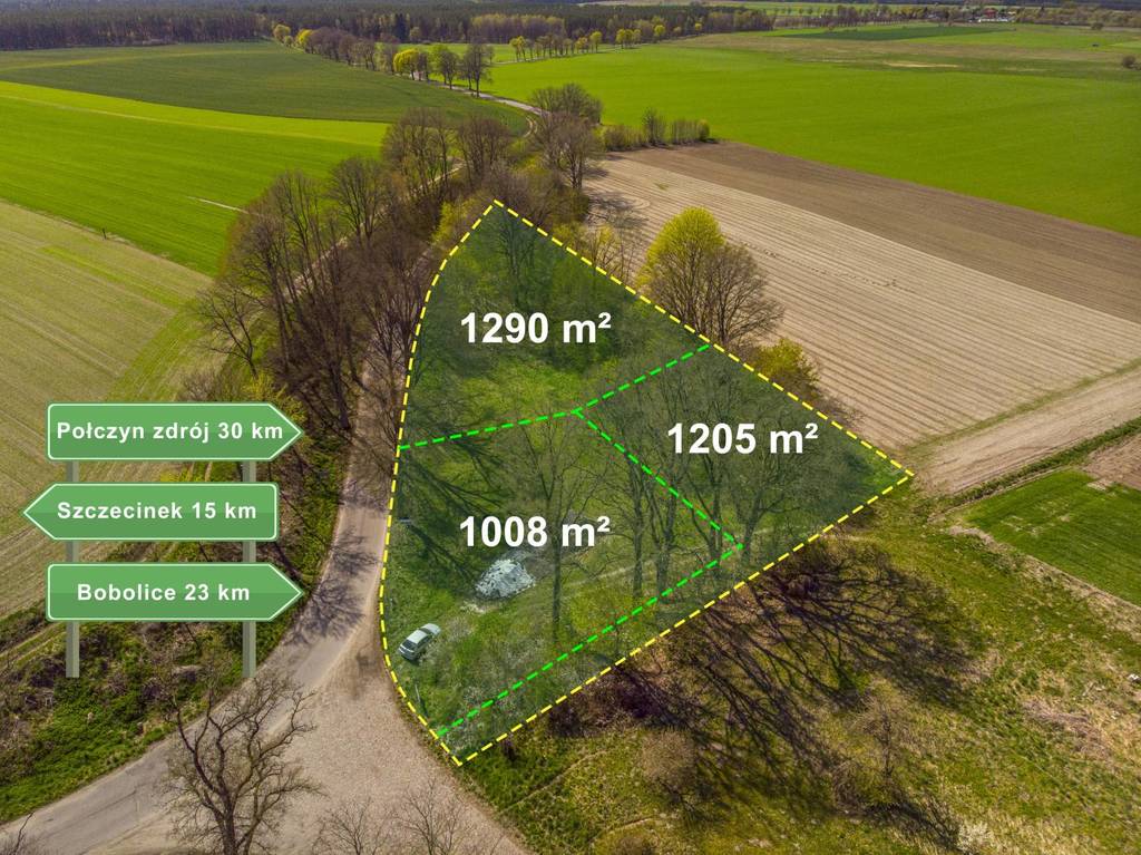 Działka budowlana 1200&nbsp;m², Grzmiąca - zdjęcie 1