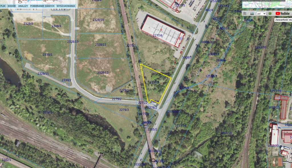 Działka inwestycyjna 4604&nbsp;m², Dąbrowa Górnicza - zdjęcie 1