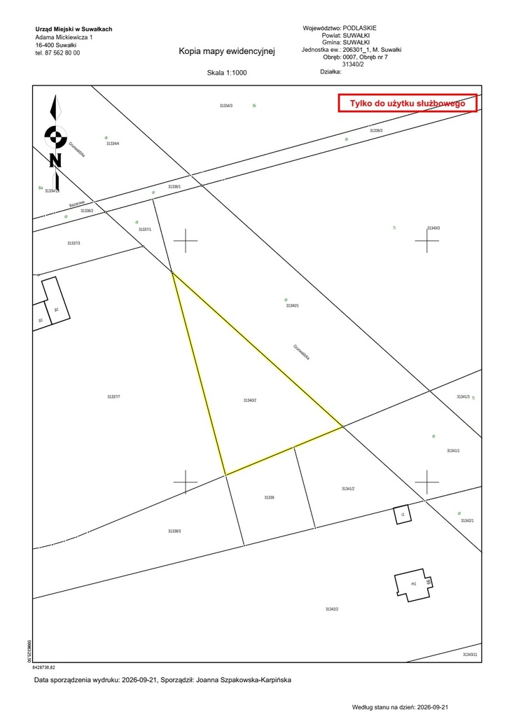 Działka budowlana 2267&nbsp;m², Suwałki, Grunwaldzka - zdjęcie 1
