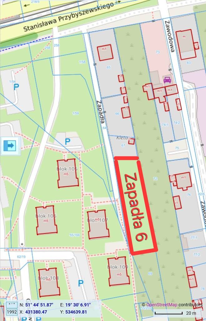 Działka budowlana 1321&nbsp;m², Łódź, Zapadła - zdjęcie 1
