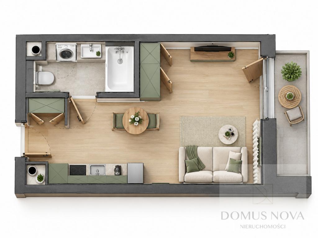 Nowe studio 25,58 m² | Bez prowizji | Włochy - zdjęcie 5