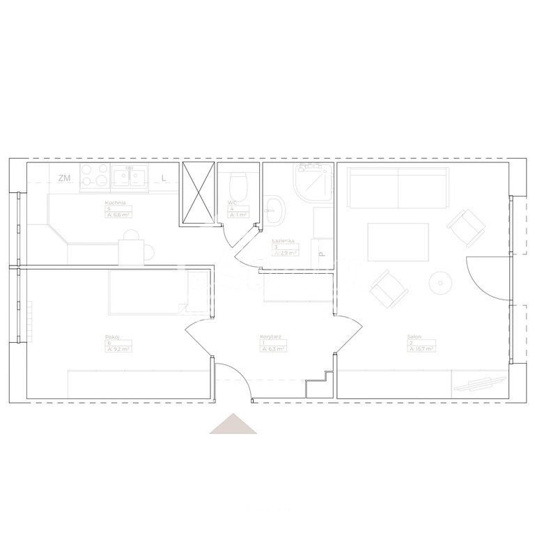 Mieszkanie 42,42 m², Szczecin, Włościańska - zdjęcie 18