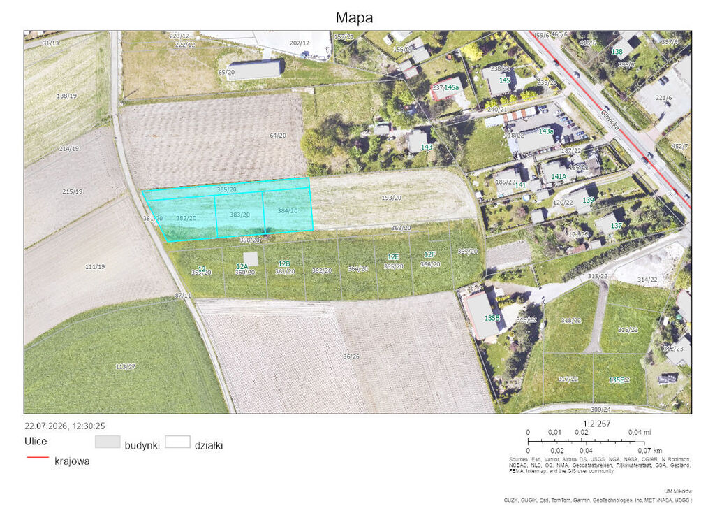 Działka budowlana 734&nbsp;m², Mikołów, Zgody - zdjęcie 1