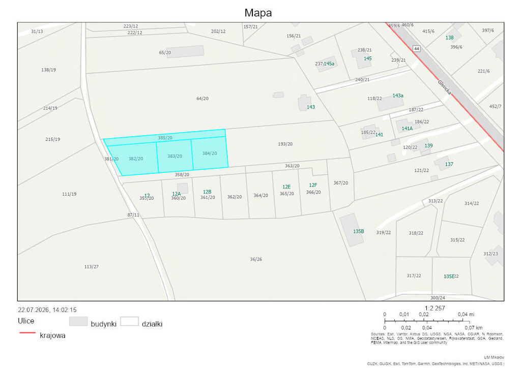 Działka budowlana 734&nbsp;m², Mikołów, Zgody - zdjęcie 2