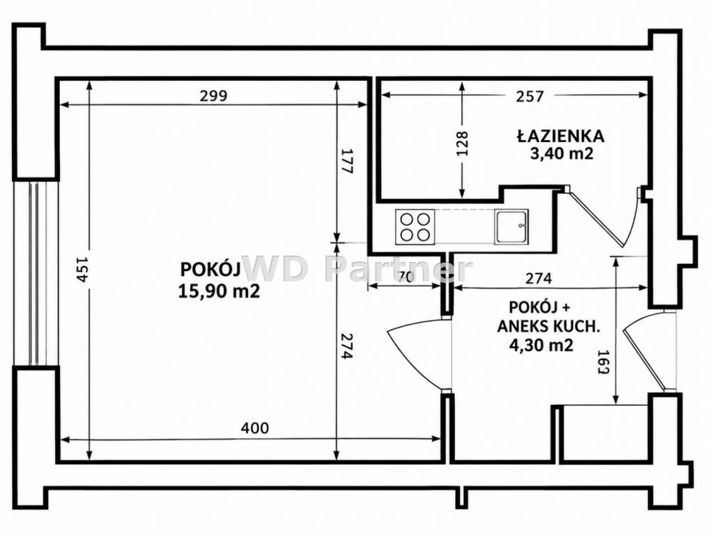 Mieszkanie 23 m², Kraków, Lotnicza - zdjęcie 7