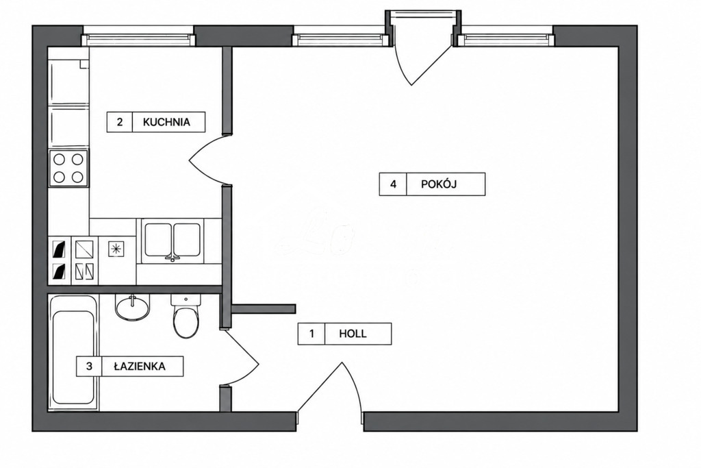 Mieszkanie 31&nbsp;m², Szczecin, Eugeniusza Romera - zdjęcie 9