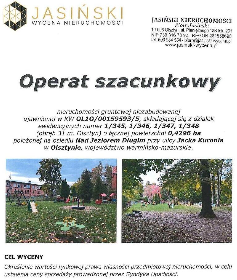Działka budowlana 4296 m², Olsztyn, Jacka Kuronia - zdjęcie 4