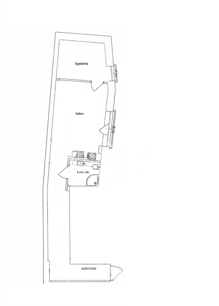 Mieszkanie 45,79&nbsp;m², Szczecin, Kapitańska - zdjęcie 14