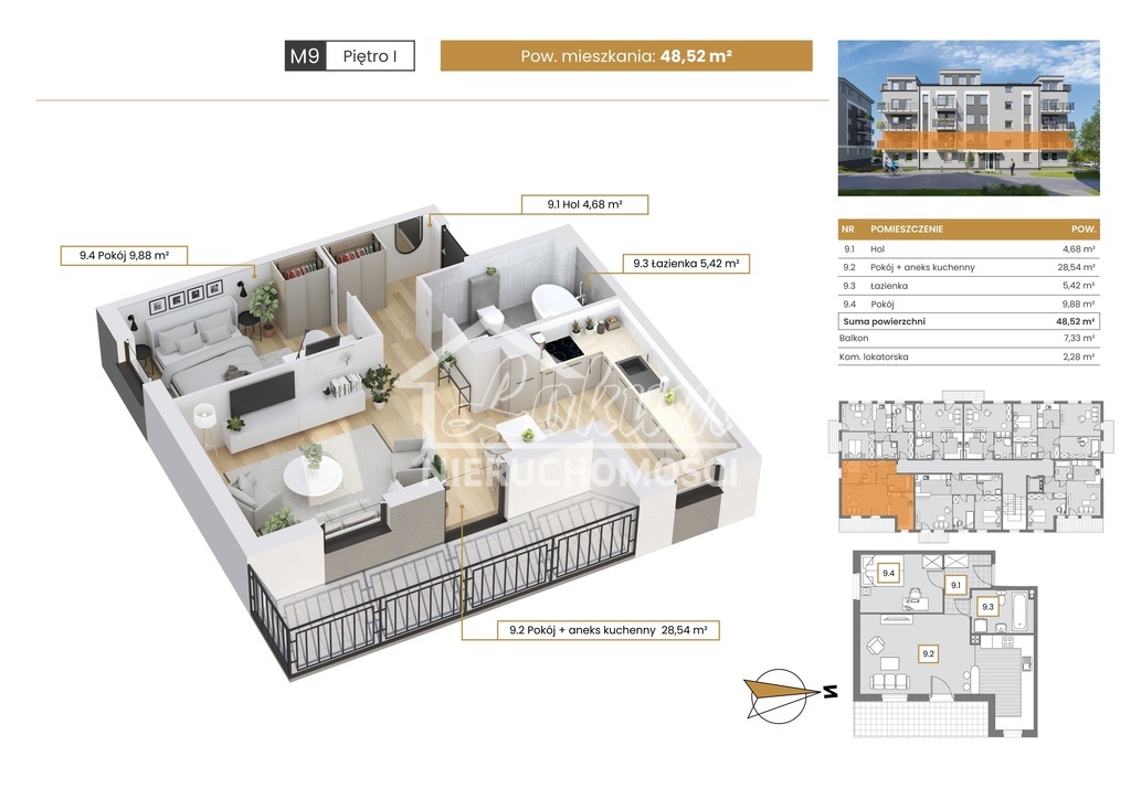 Mieszkanie 48,52 m², Szczecin - zdjęcie 1