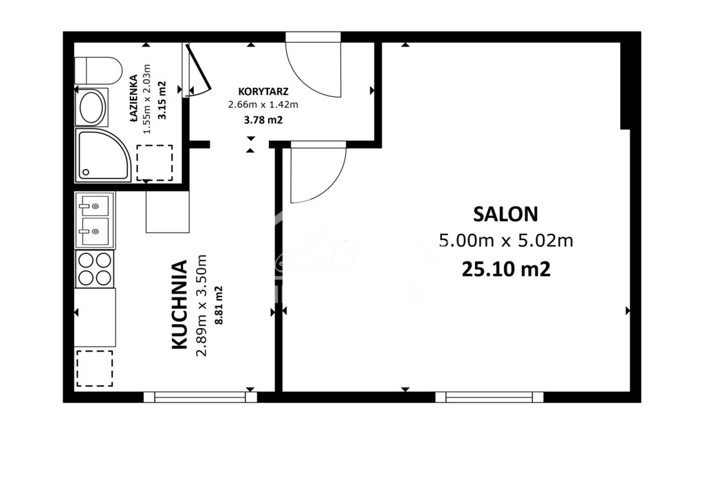 Mieszkanie 38,6&nbsp;m², Szczecin, Przecznica - zdjęcie 3