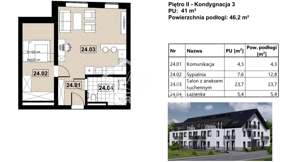 Mieszkanie 41 m², Szczecin, Marmurowa - zdjęcie 1