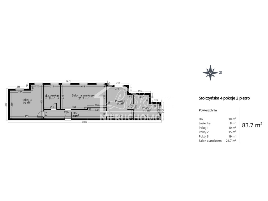 Mieszkanie 83,7&nbsp;m², Szczecin, Stołczyńska - zdjęcie 18
