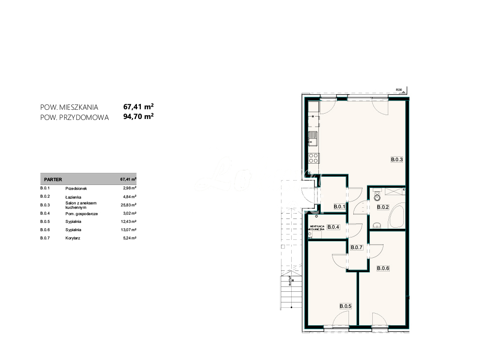 Mieszkanie 67,41&nbsp;m², Szczecin - zdjęcie 5