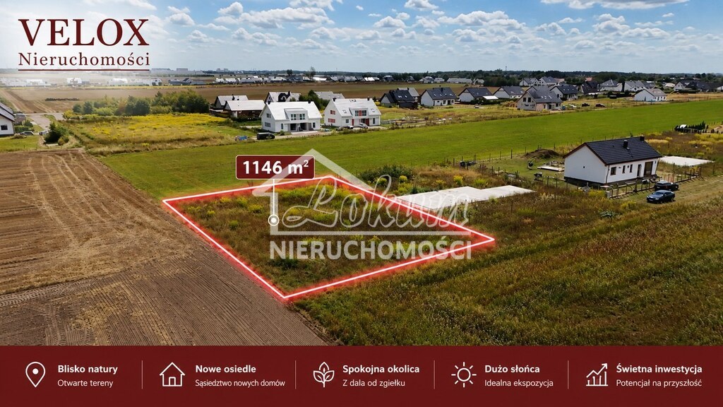 Działka budowlana 1146 m², Grzędzice, Konwaliowa - zdjęcie 2