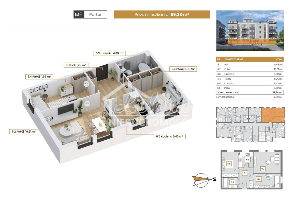 Mieszkanie 59,28 m², Szczecin - zdjęcie 1