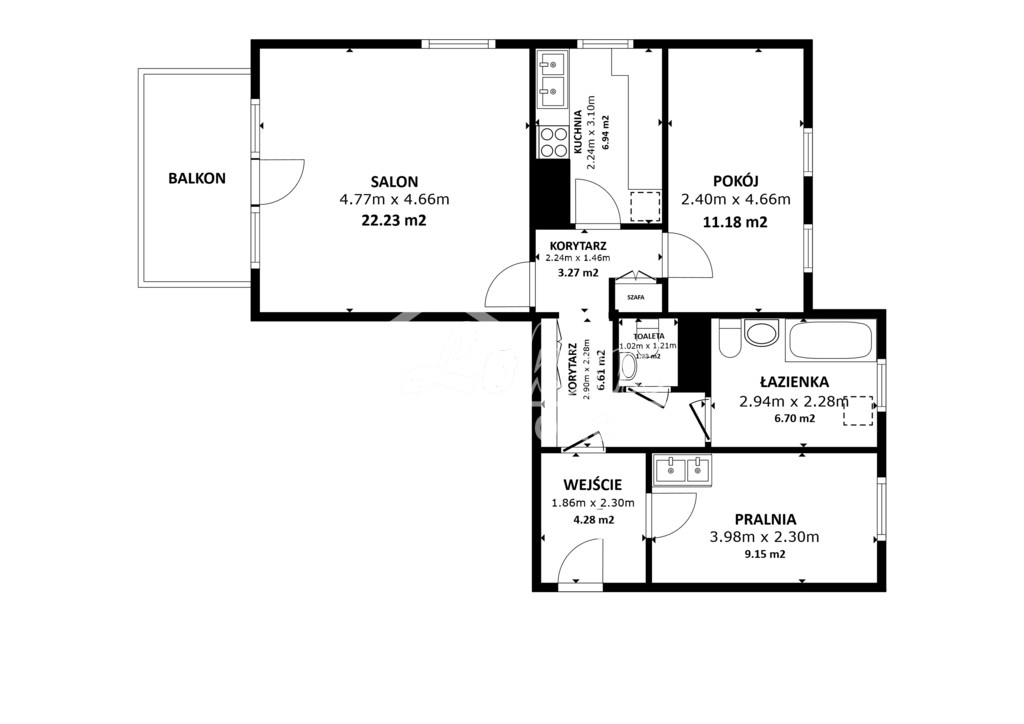 Mieszkanie 69,2 m², Szczecin, Reduty Ordona - zdjęcie 3