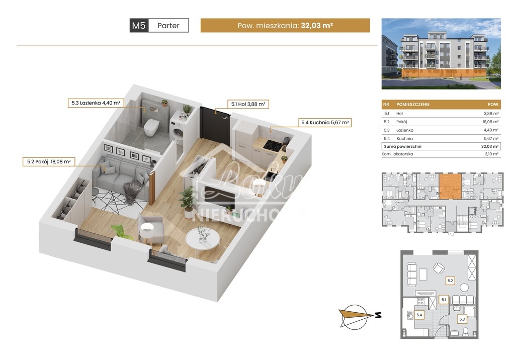 Mieszkanie 32,03 m², Szczecin - zdjęcie 1