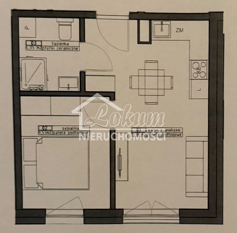 Mieszkanie 32,4&nbsp;m², Szczecin, Sójki - zdjęcie 11