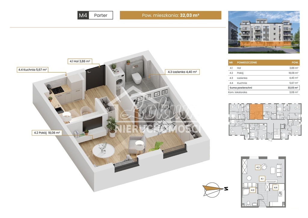 Mieszkanie 32,03 m², Szczecin - zdjęcie 1