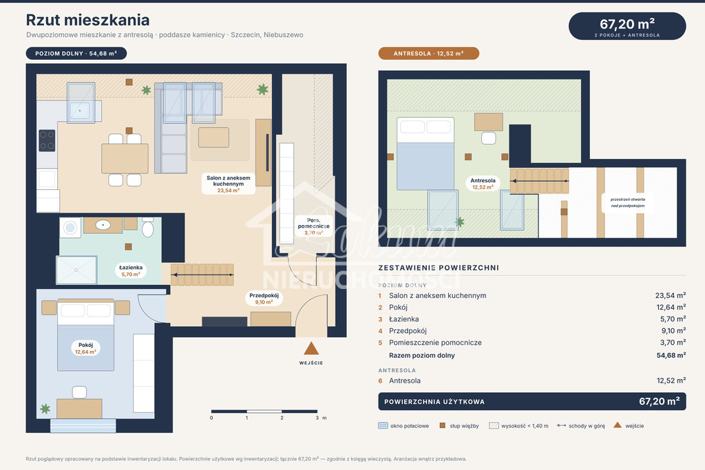 Mieszkanie 67,2&nbsp;m², Szczecin, Adama Asnyka - zdjęcie 15
