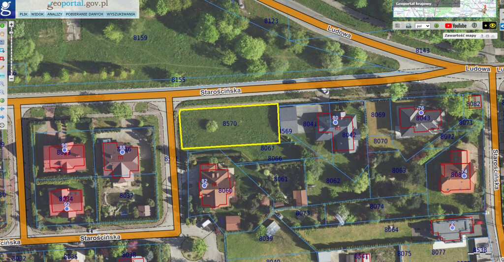 Działka budowlana 1593&nbsp;m², Dąbrowa Górnicza, Letnia - zdjęcie 2