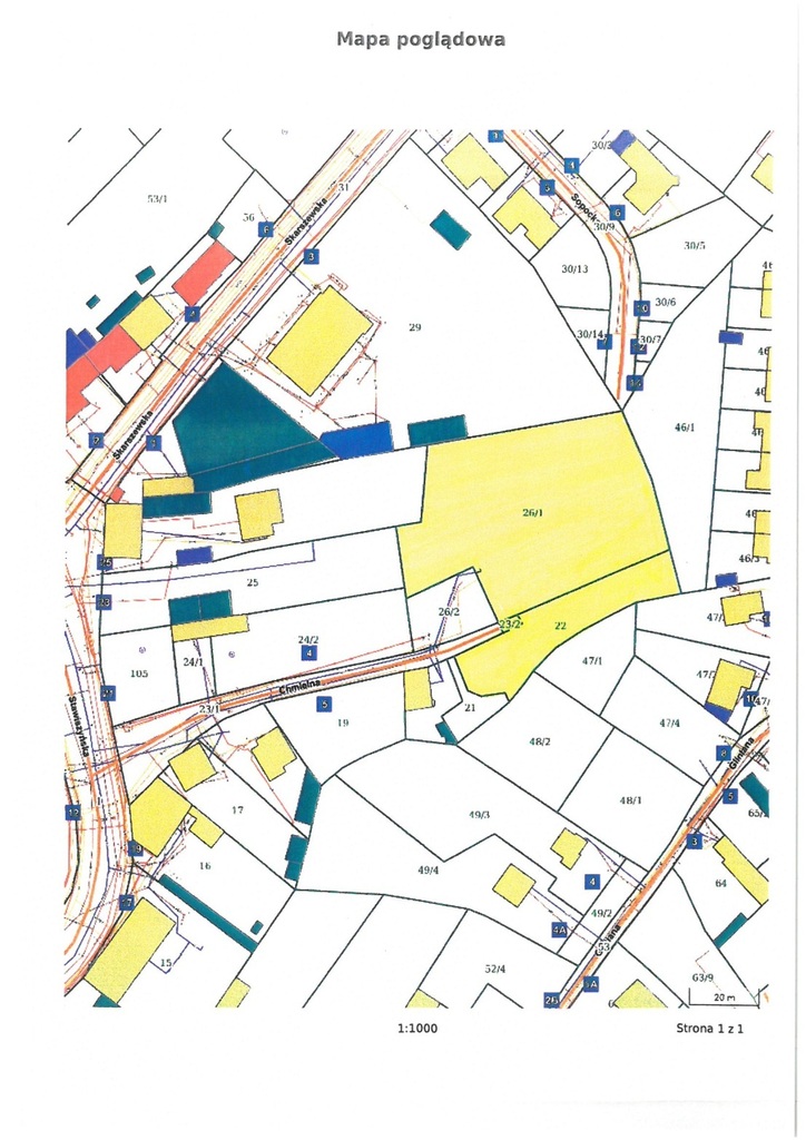 Działka budowlana 3740 m², Kalisz, Chmielna - zdjęcie 1