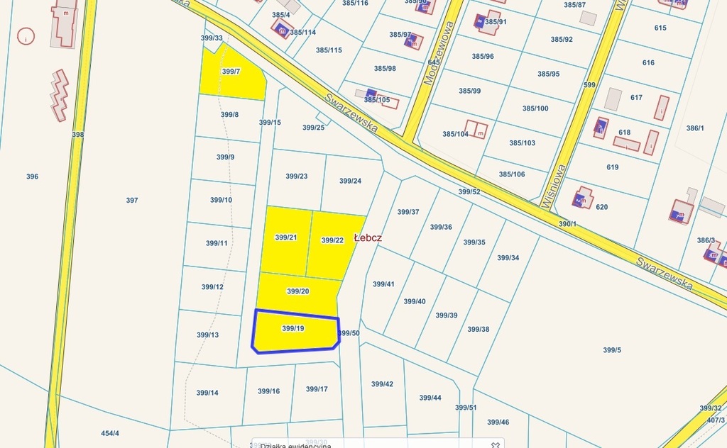 Działka budowlana 1000 m², Łebcz - zdjęcie 3