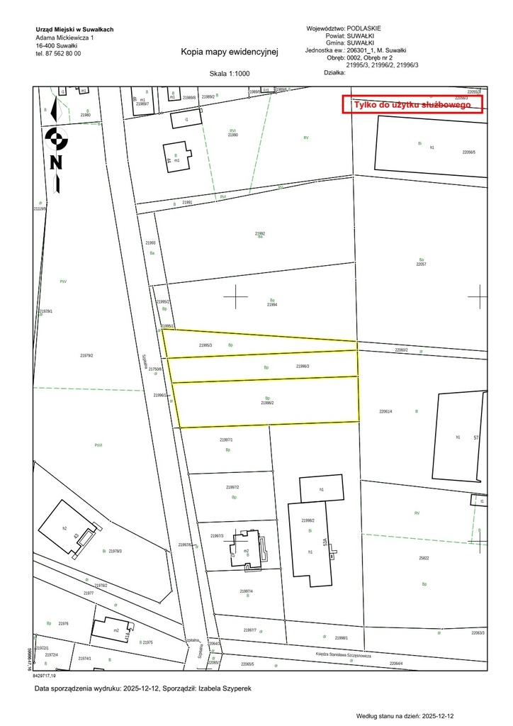 Działka budowlana 2804&nbsp;m², Suwałki, Szpitalna - zdjęcie 1