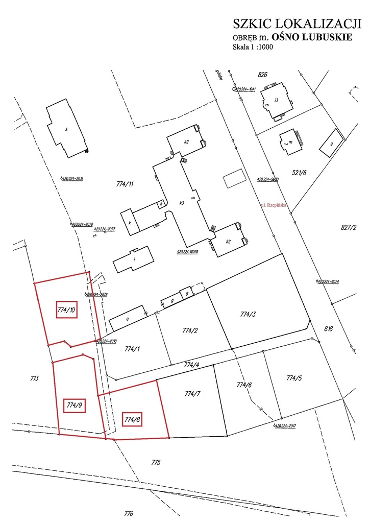 Działka budowlana 1052&nbsp;m², Ośno Lubuskie, Rzepińska - zdjęcie 2