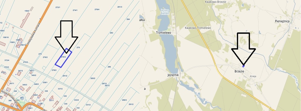 Działka rolna 1764&nbsp;m², Brzezie - zdjęcie 1