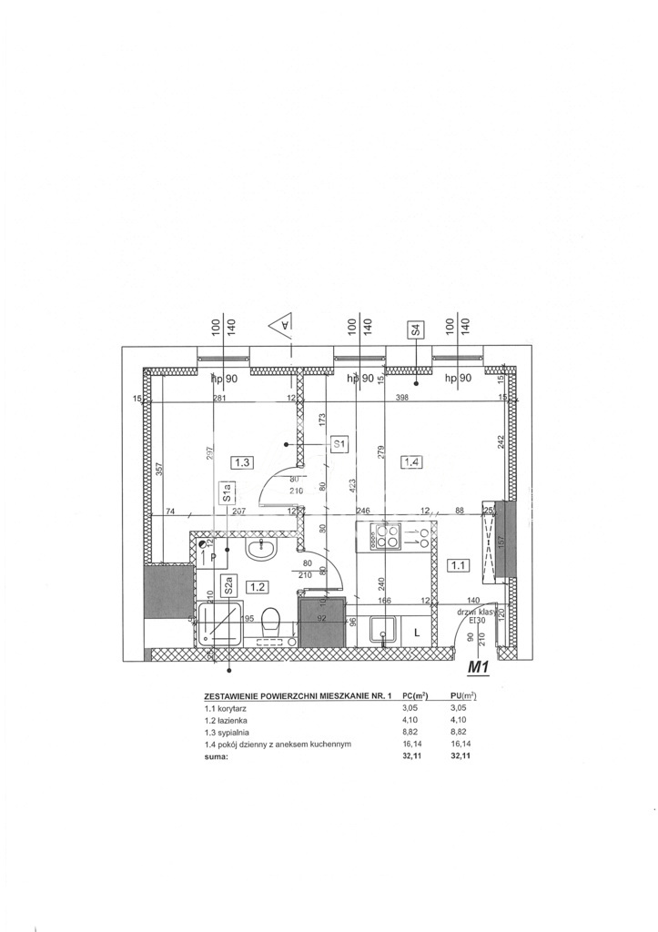 Mieszkanie 32,11&nbsp;m², Szczecin - zdjęcie 4