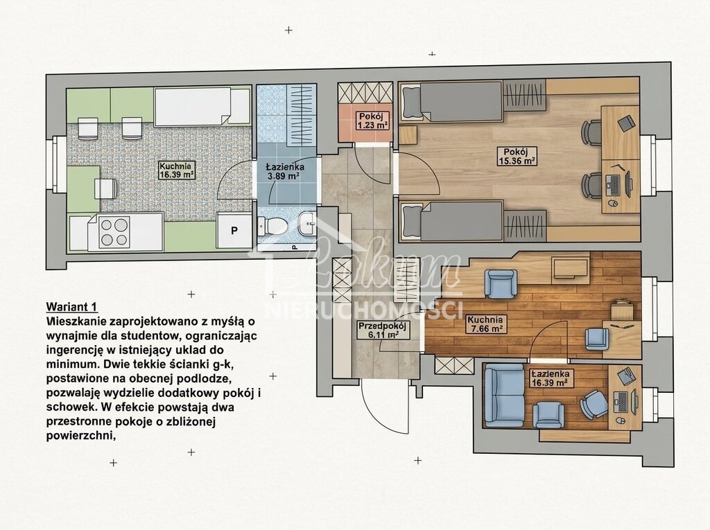 Mieszkanie 49,56 m², Szczecin, Andrzeja Małkowskiego - zdjęcie 2
