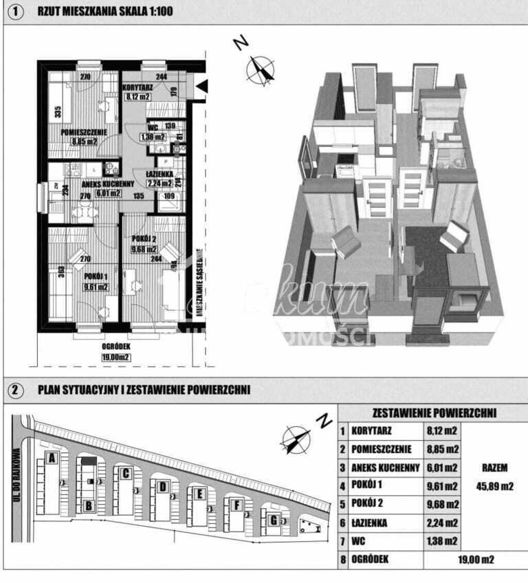 Mieszkanie 45,89&nbsp;m², Szczecin, Wawrzynowa - zdjęcie 14
