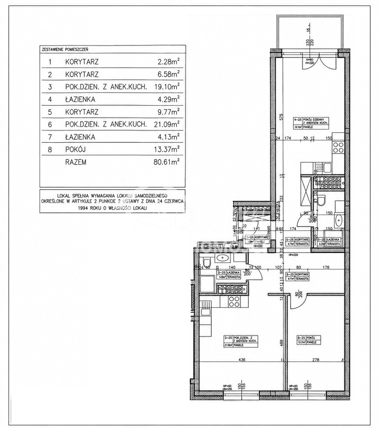 Mieszkanie 80,61 m², Szczecin, Spiska - zdjęcie 4