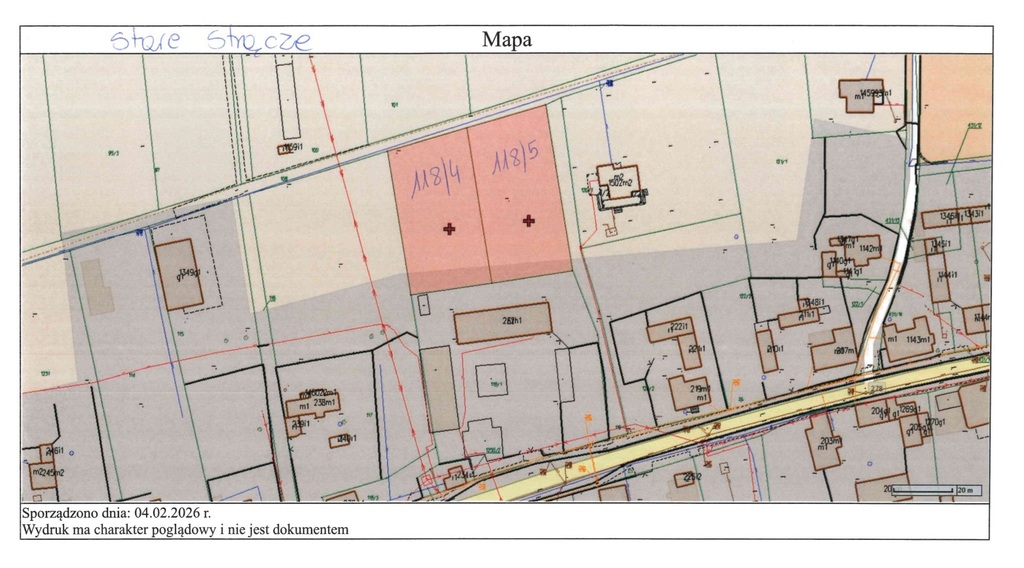 Działka budowlana 1392 m², Stare Strącze - zdjęcie 1