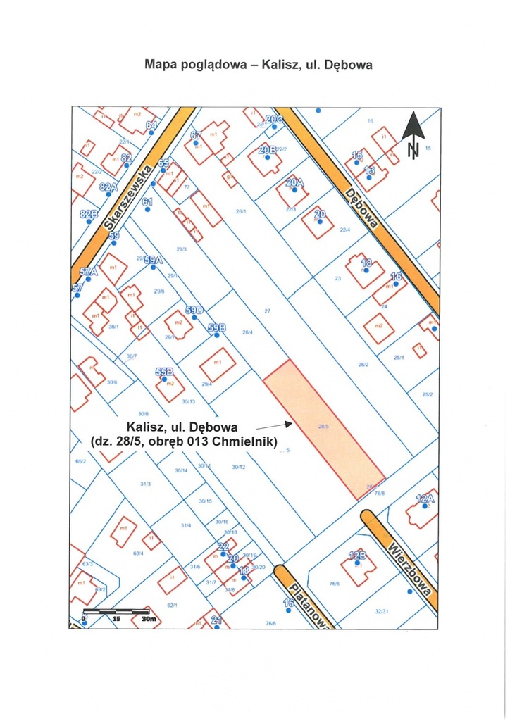 Działka budowlana 1133 m², Kalisz, Dębowa - zdjęcie 3