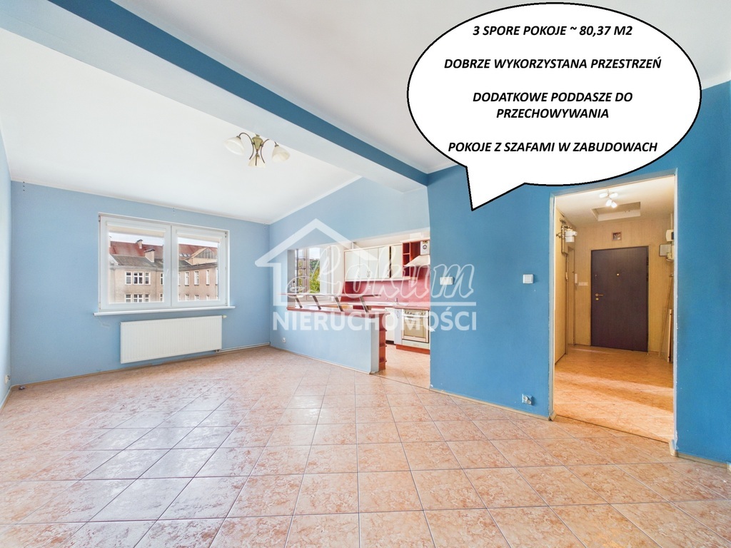 Mieszkanie 80,37&nbsp;m², Szczecin, Henryka Pobożnego - zdjęcie 1