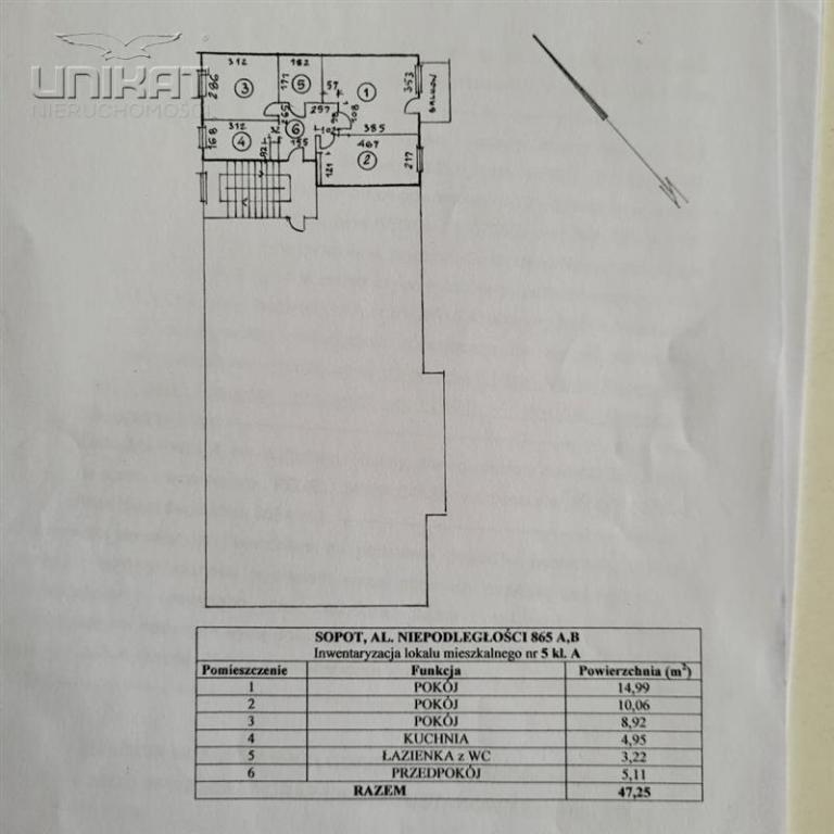 Mieszkanie 47&nbsp;m², Sopot, Niepodległości - zdjęcie 18