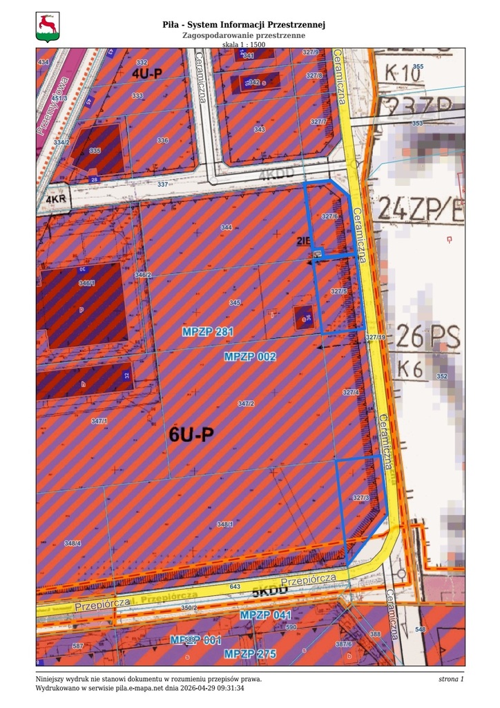 Działka inwestycyjna 1485 m², Piła, Ceramiczna - zdjęcie 6