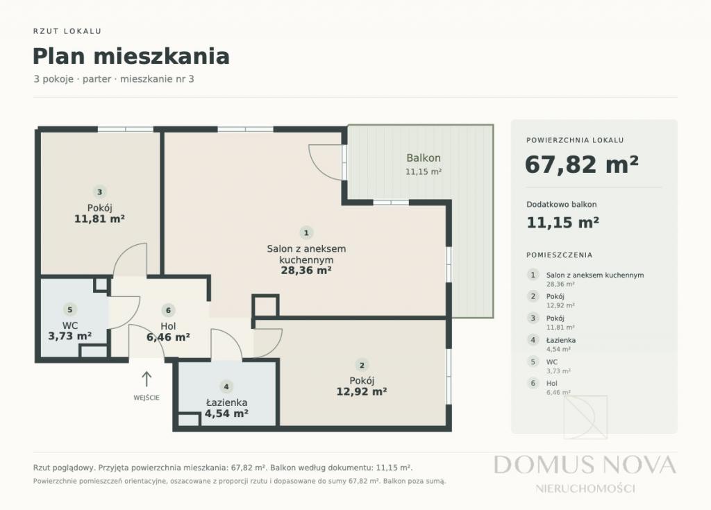 Przestrzeń, styl i wygoda, 3 pokoje + duży  balkon - zdjęcie 20