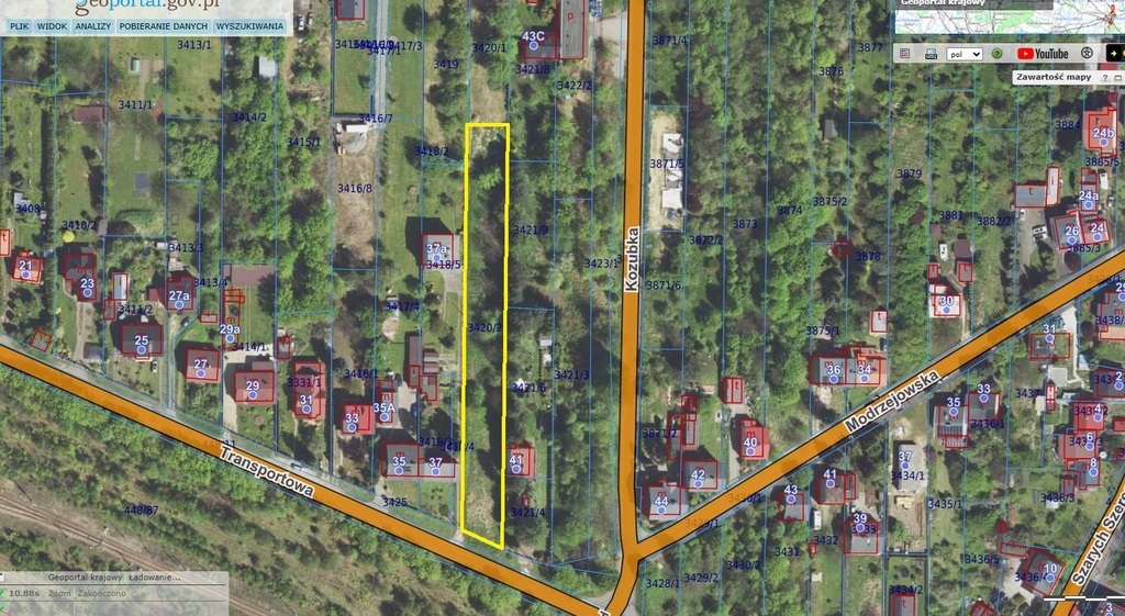 Działka budowlana 2191&nbsp;m², Dąbrowa Górnicza, Transportowa - zdjęcie 1